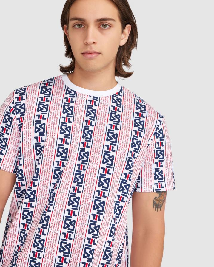 2HNL2380 бяло FILA бяла мъжка тениска harrison fila