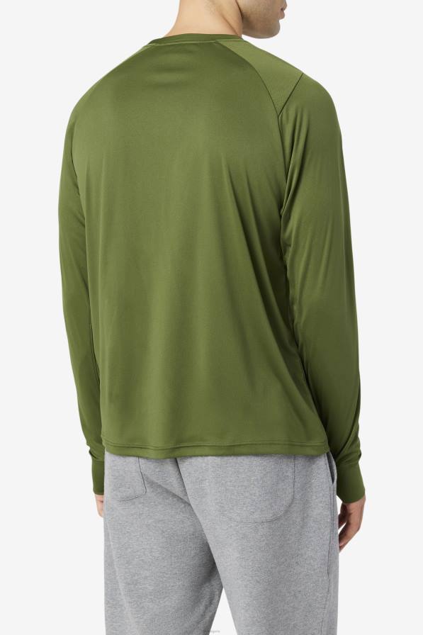 2HNL245 див лук/черен FILA jazam дълъг ръкав crew chive/black fila