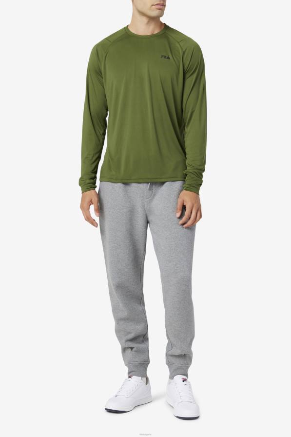 2HNL245 див лук/черен FILA jazam дълъг ръкав crew chive/black fila