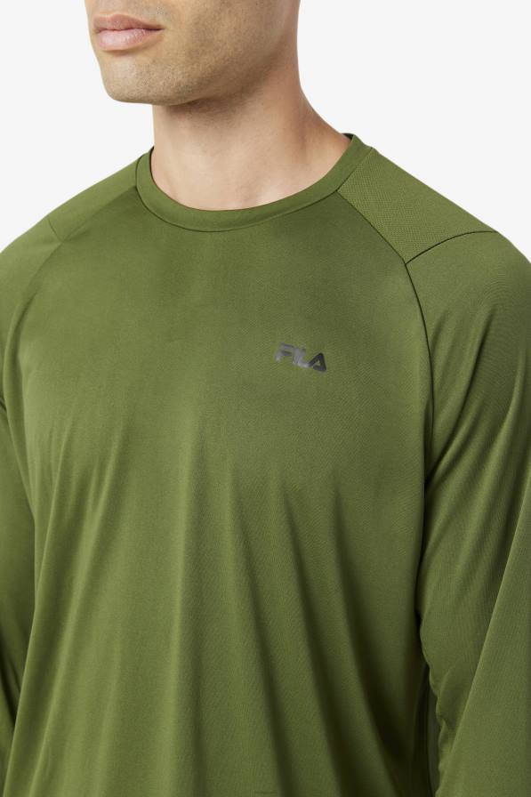 2HNL245 див лук/черен FILA jazam дълъг ръкав crew chive/black fila