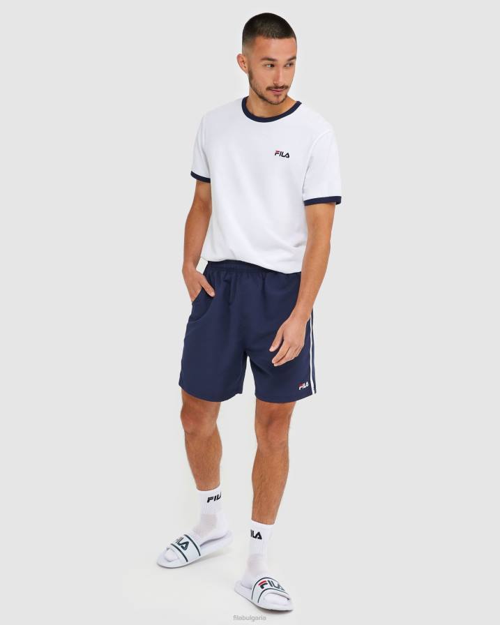 2HNL2460 нов флот FILA нови тъмносини класически мъжки шорти от микрофибър fila
