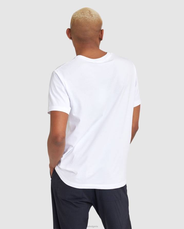 2HNL2465 бяло FILA унисекс класическа тениска 2 бели нишки