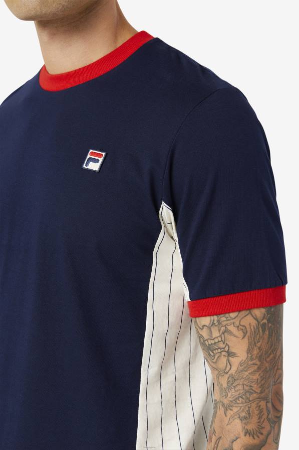2HNL251 пелет/бяло/червено FILA warner tee peacoat/white/red fila