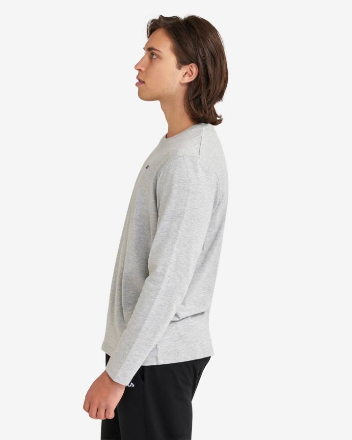 2HNL2552 сребърен мергел FILA мъжка базова тениска l/s fila silver marle
