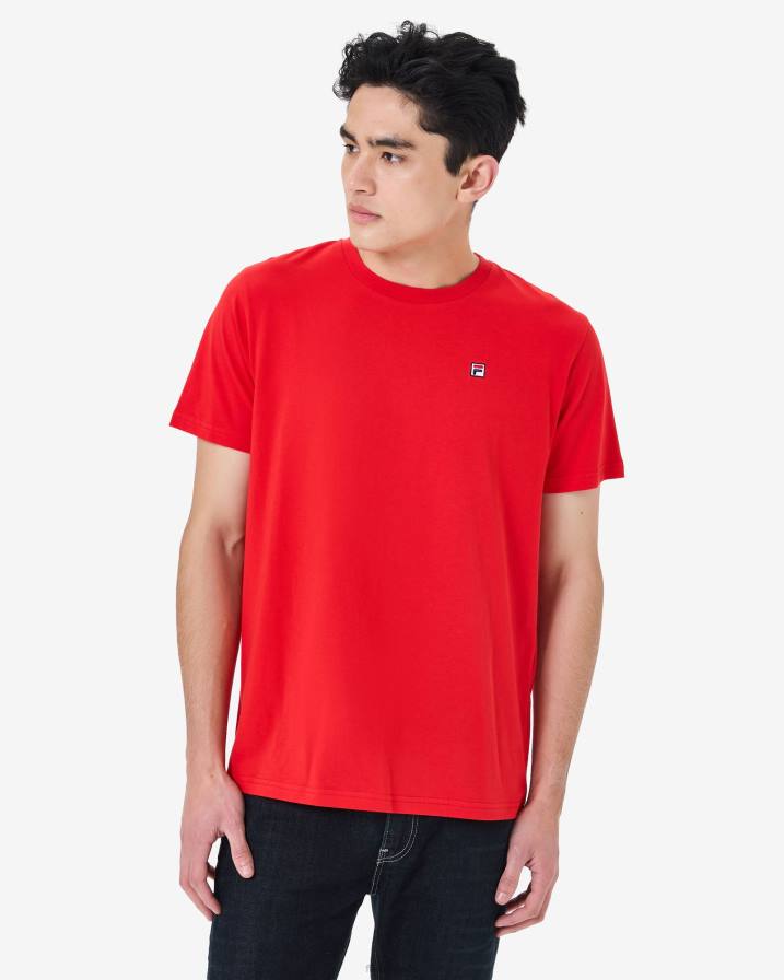2HNL2561 червен FILA мъжка значка за наследство 2.0 tee red fila