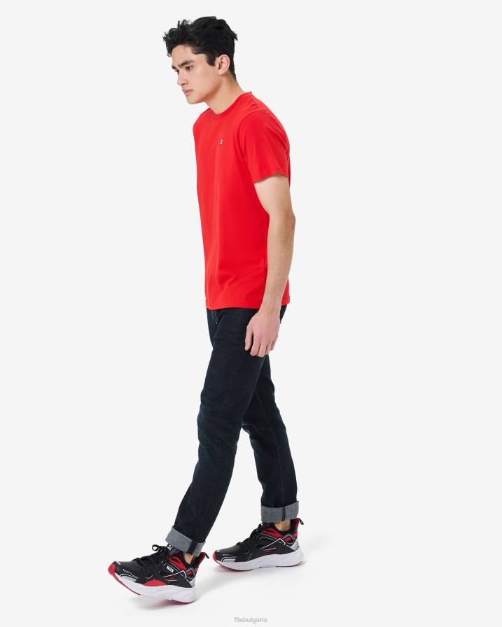 2HNL2561 червен FILA мъжка значка за наследство 2.0 tee red fila