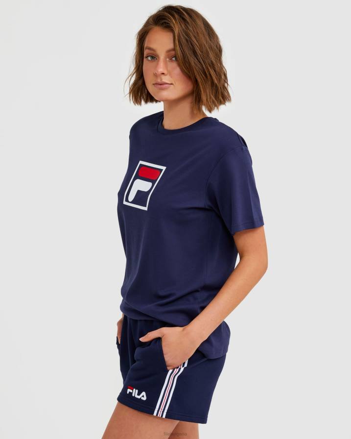 2HNL2574 нов флот FILA нова тъмносиня унисекс алт тениска fila
