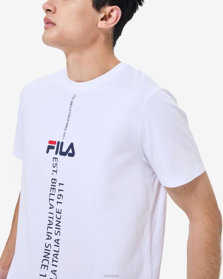2HNL2575 бяло FILA бяла тениска fila gunnar