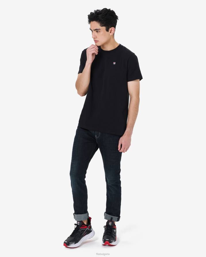 2HNL2581 черен FILA fila мъжка значка за наследство 2.0 черна тениска