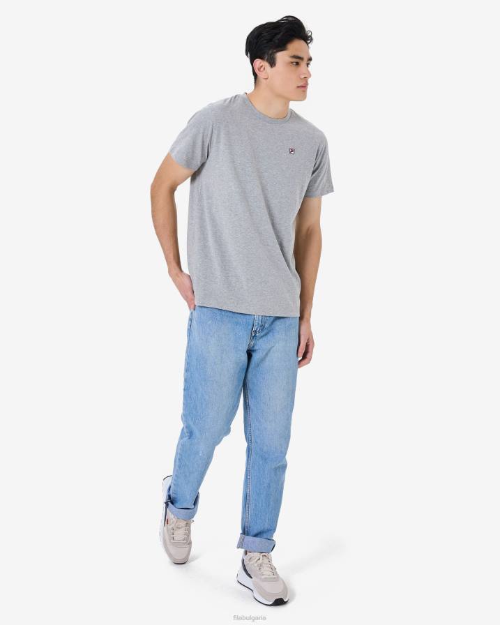 2HNL2587 сив мергел FILA fila мъжка значка за наследство 2.0 tee grey marle