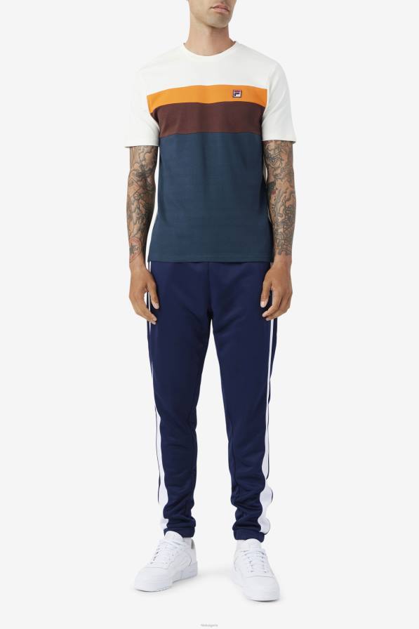 2HNL259 синьо-зелено/кафяв камък/оранжево FILA fila leary crew синьо/кафяв камък/оранжево