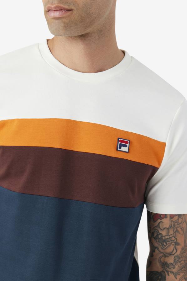 2HNL259 синьо-зелено/кафяв камък/оранжево FILA fila leary crew синьо/кафяв камък/оранжево