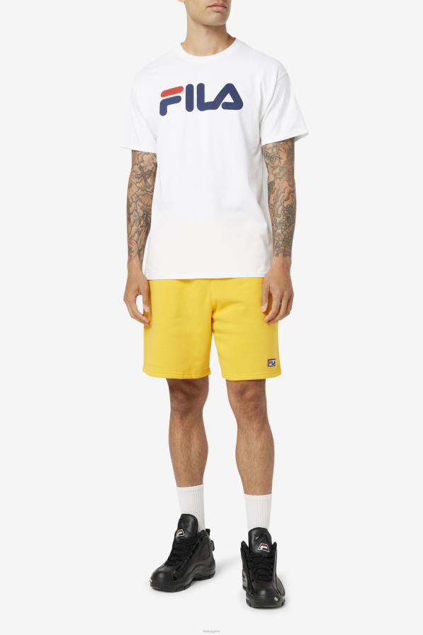 2HNL269 бяло/морско/червено FILA мъжка тениска с лого бяла/тъмносиня/червена фила