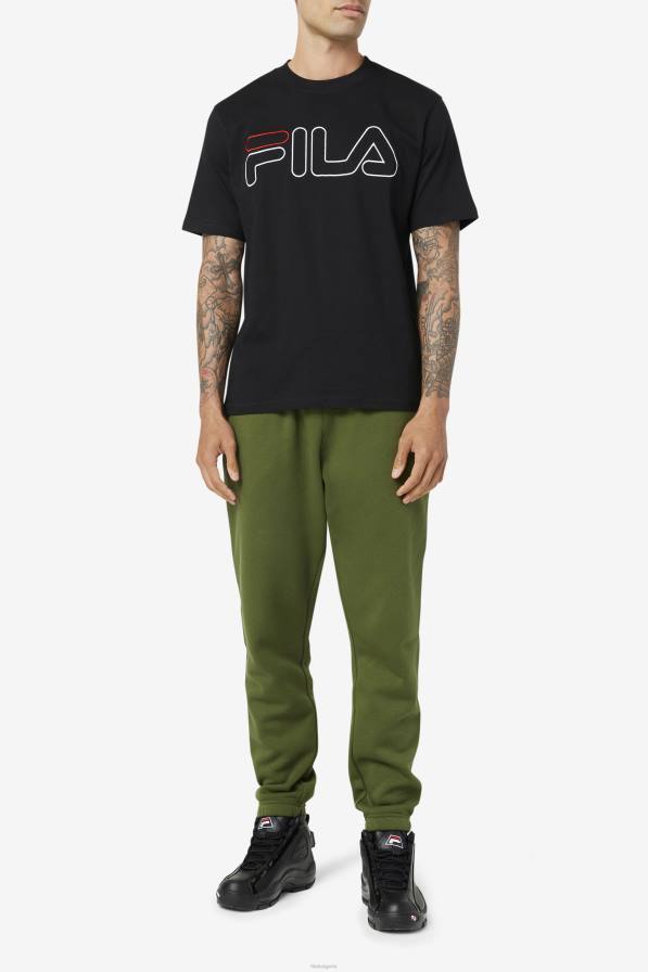 2HNL276 черно/бяло/червено FILA черна/бяла/червена тениска fila