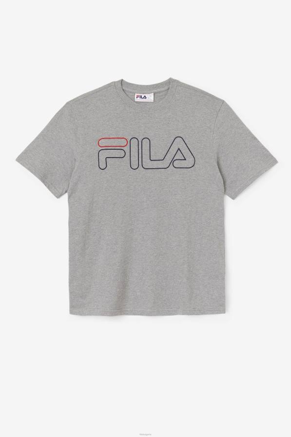 2HNL277 хедър/морско/червено FILA тениска fila borough heather/navy/red