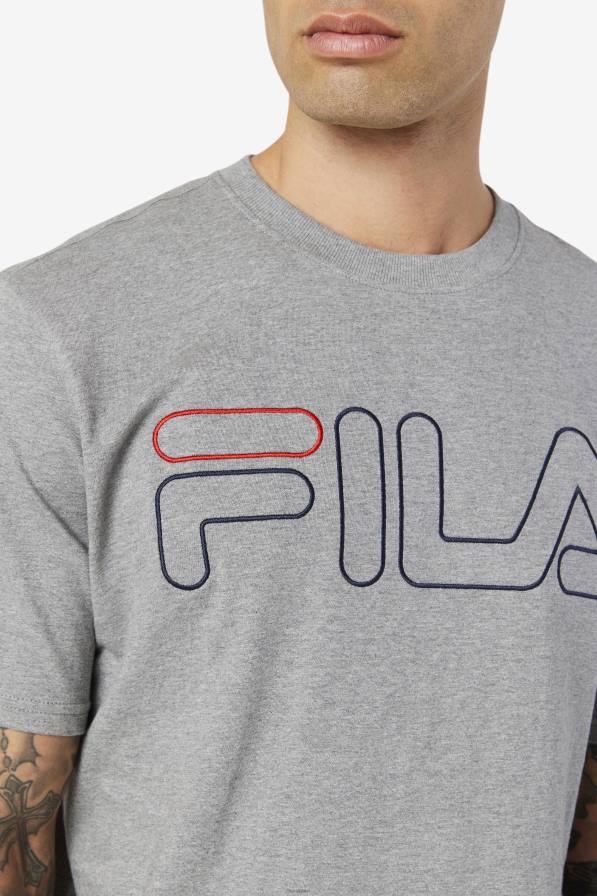 2HNL277 хедър/морско/червено FILA тениска fila borough heather/navy/red