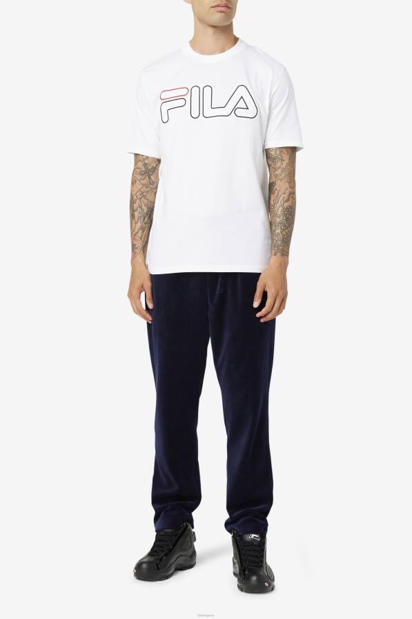 2HNL278 бяло/черно/червено FILA Боро тениска fila бяло/черно/червено
