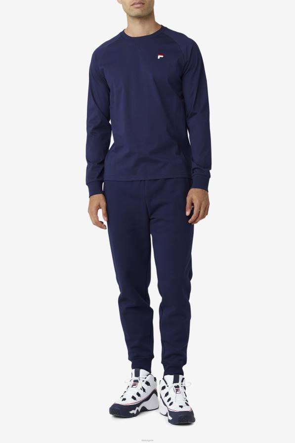 2HNL291 бушлат FILA тениска с дълъг ръкав Peacoat Fila Flynn