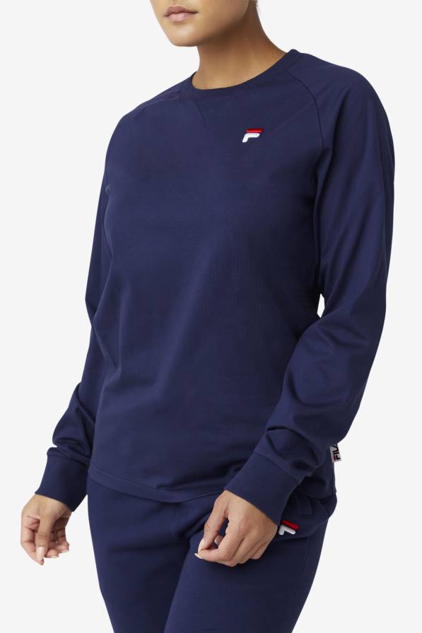2HNL291 бушлат FILA тениска с дълъг ръкав Peacoat Fila Flynn