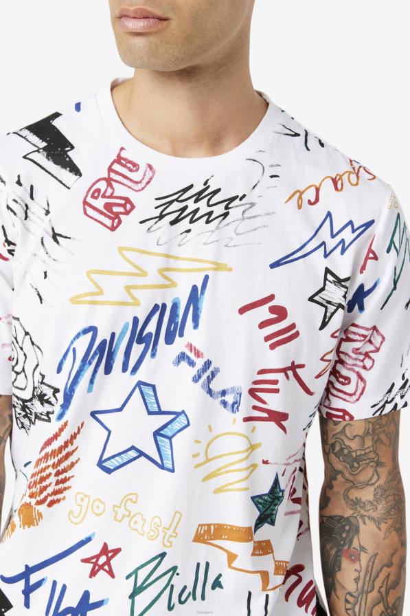 2HNL309 бяло FILA бяла тениска fila hiransh