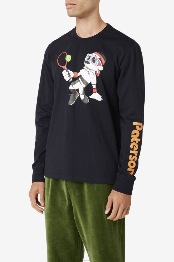 2HNL327 черен FILA черна тениска с дълъг ръкав fila fila x paterson