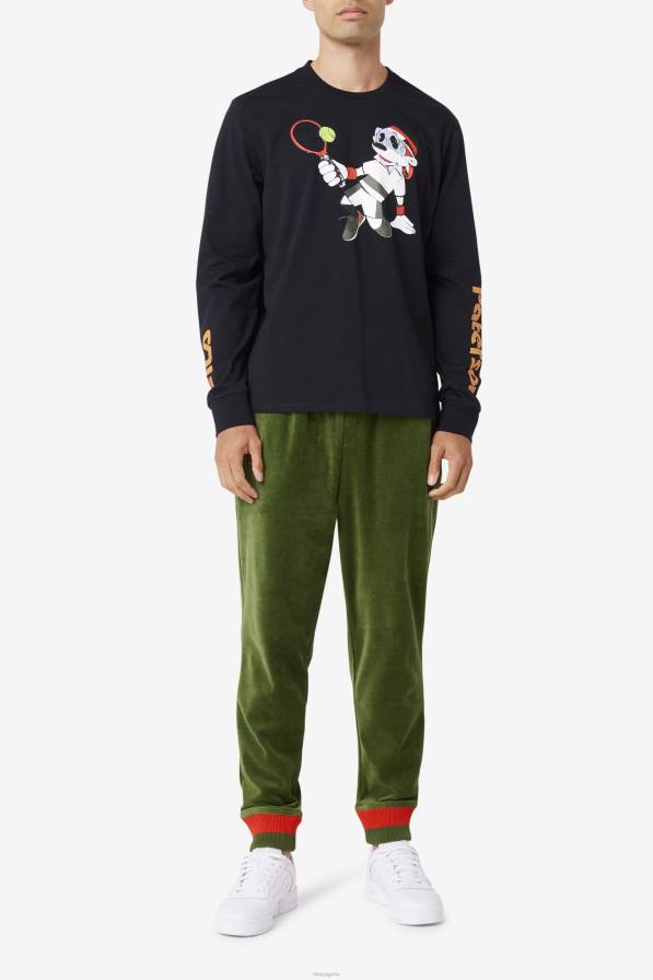 2HNL327 черен FILA черна тениска с дълъг ръкав fila fila x paterson