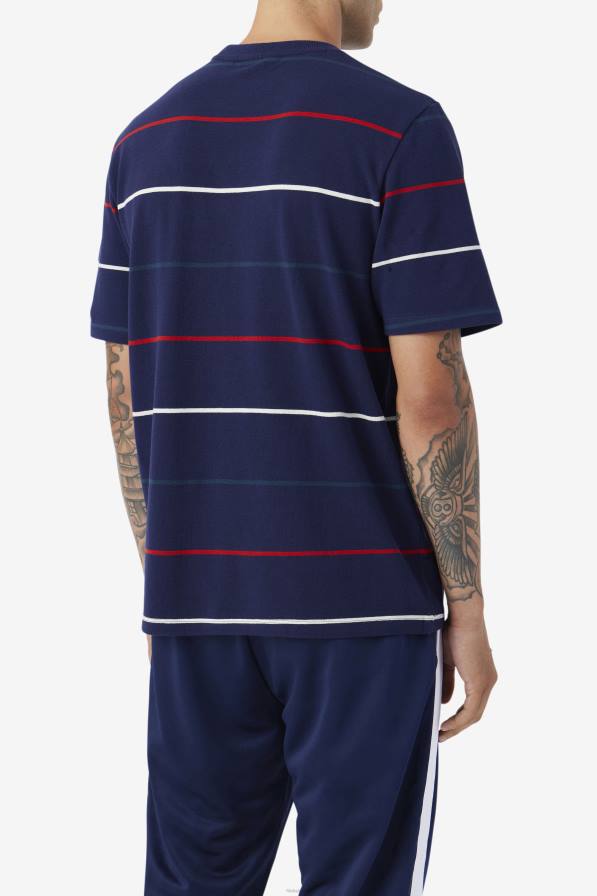 2HNL332 морско/синьо/червено FILA thiago crew fila синьо/синьо/червено