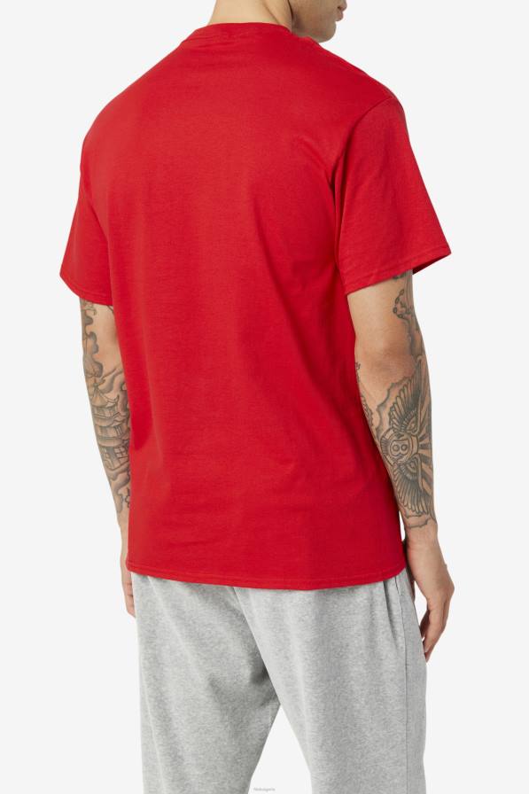 2HNL354 червено/морско/бяло FILA червена/тъмносиня/бяла оригинална тениска за фитнес fila