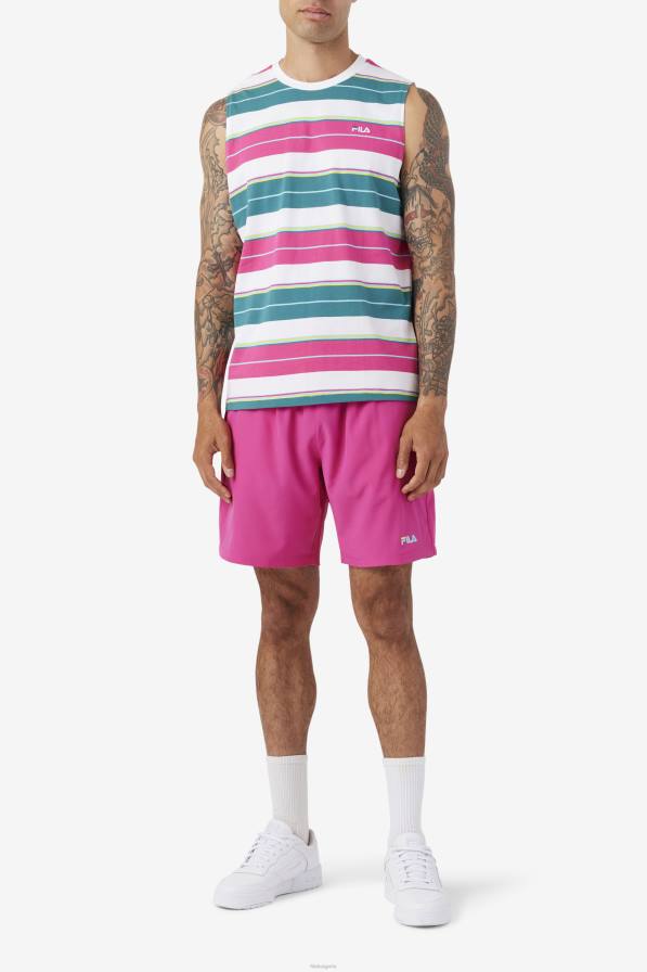 2HNL372 бяло/лилаво/байу FILA бяла/лилава/байу санду тениска без ръкави fila