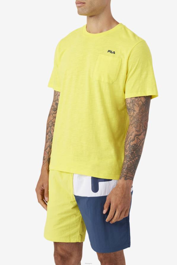 2HNL388 жълто/морско синьо FILA fila yellow/navy dilki crew