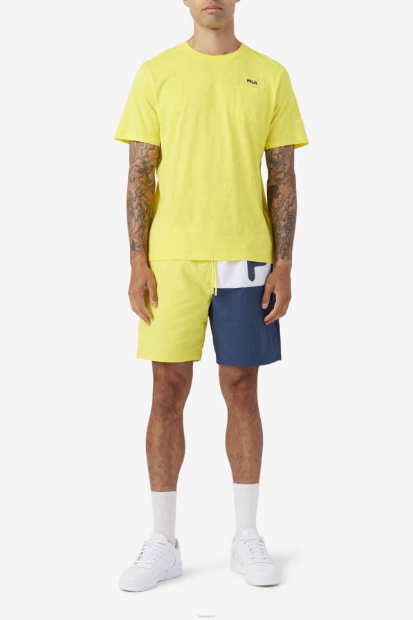 2HNL388 жълто/морско синьо FILA fila yellow/navy dilki crew