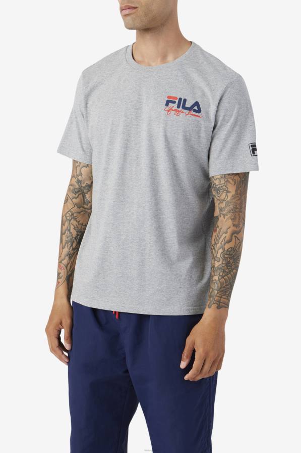2HNL390 хедър сиво FILA хедър сиво bevans парк графична тениска fila