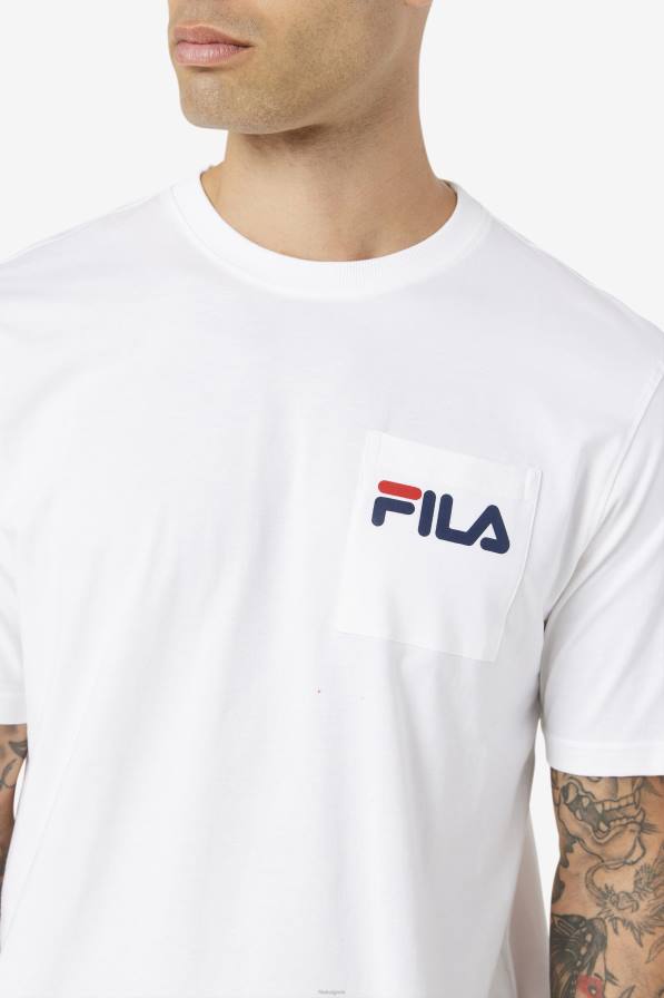 2HNL396 бяло FILA бяла тениска curtis pocket tee fila