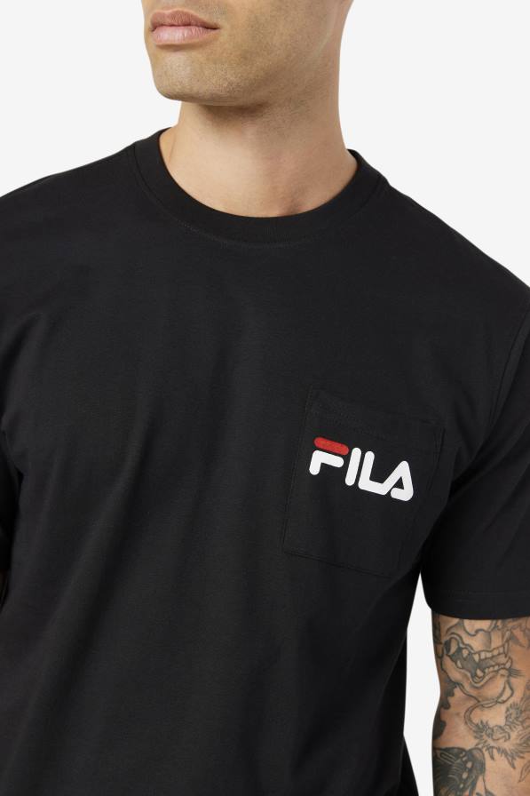 2HNL397 черен/бял/юнски бъг FILA джобна тениска fila curtis черна/бяла/юнска буболечка