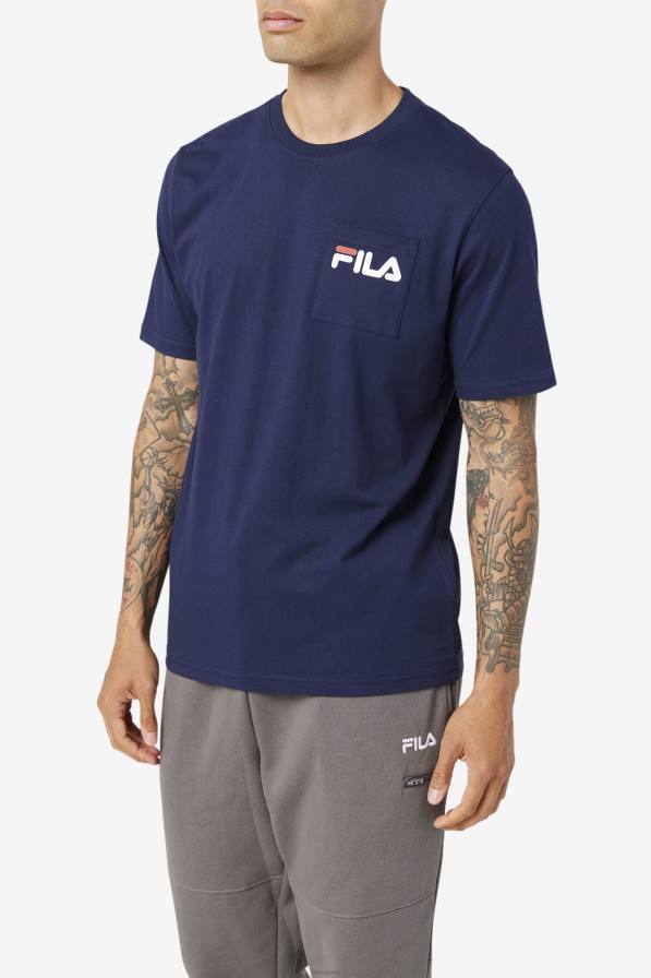 2HNL399 бушлат FILA тениска с джоб от peacoat fila curtis