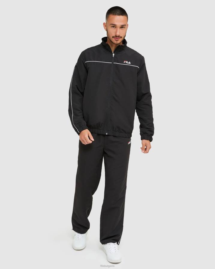 2HNL2464 черен FILA fila черно класическо мъжко яке от микрофибър
