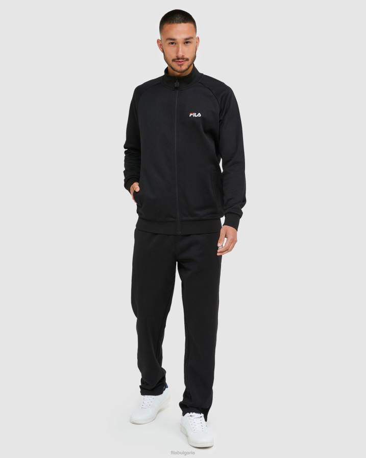 2HNL2489 черен FILA класическо мъжко яке с цип черна фила