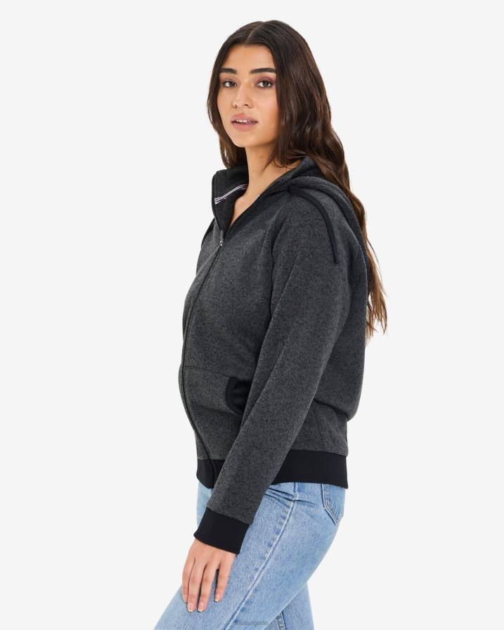 2HNL2651 черен мергел FILA унисекс романско яке с цип черна мраморна фила