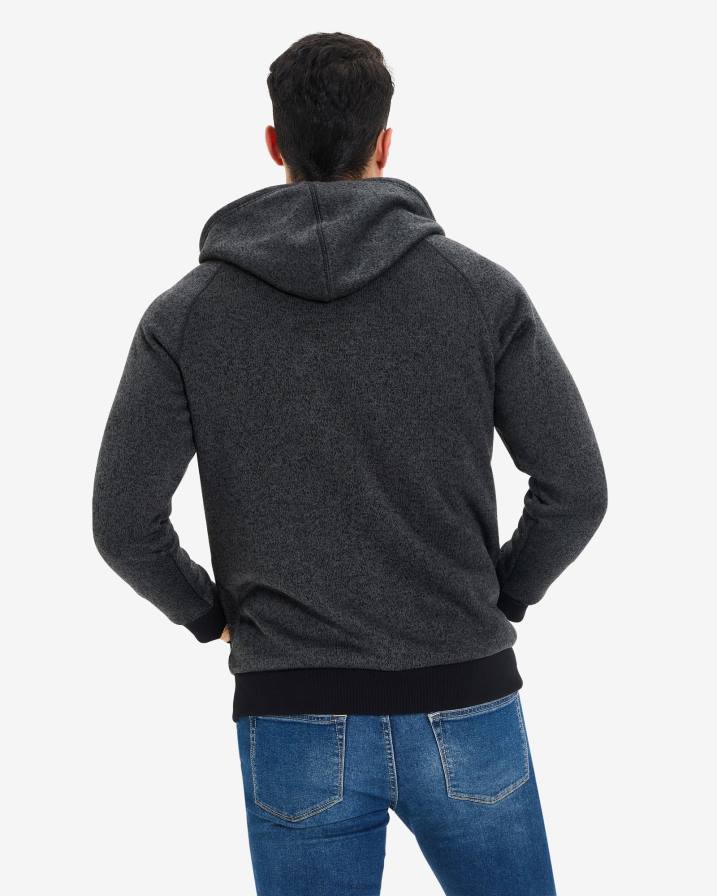 2HNL2651 черен мергел FILA унисекс романско яке с цип черна мраморна фила