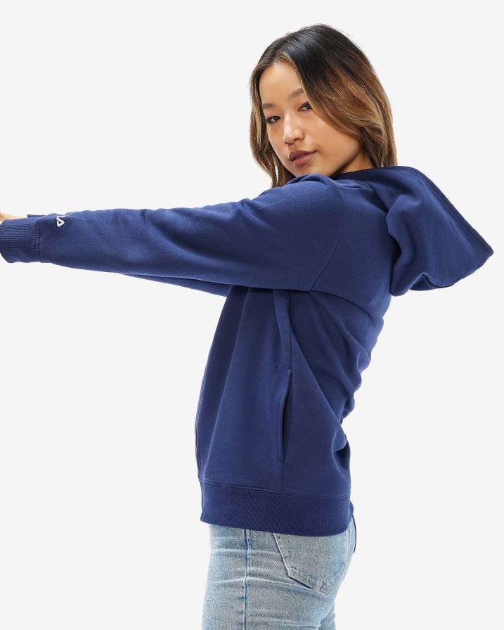 2HNL2653 нов флот FILA fila унисекс значка 2.0 качулка с цип ново синьо