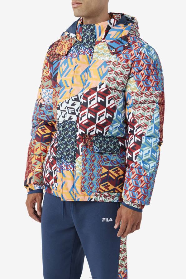 2HNL770 океан/жълто/бяло FILA пухено яке vostok fila ocean/жълто/бяло