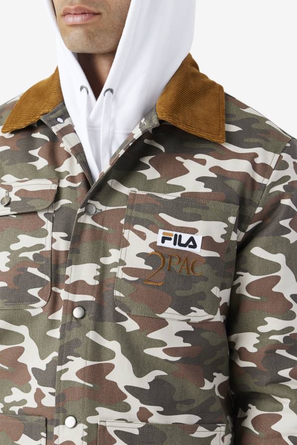2HNL776 камуфлажен печат/бронзово кафяво FILA 2pac яке fila camo print/бронзово кафяво