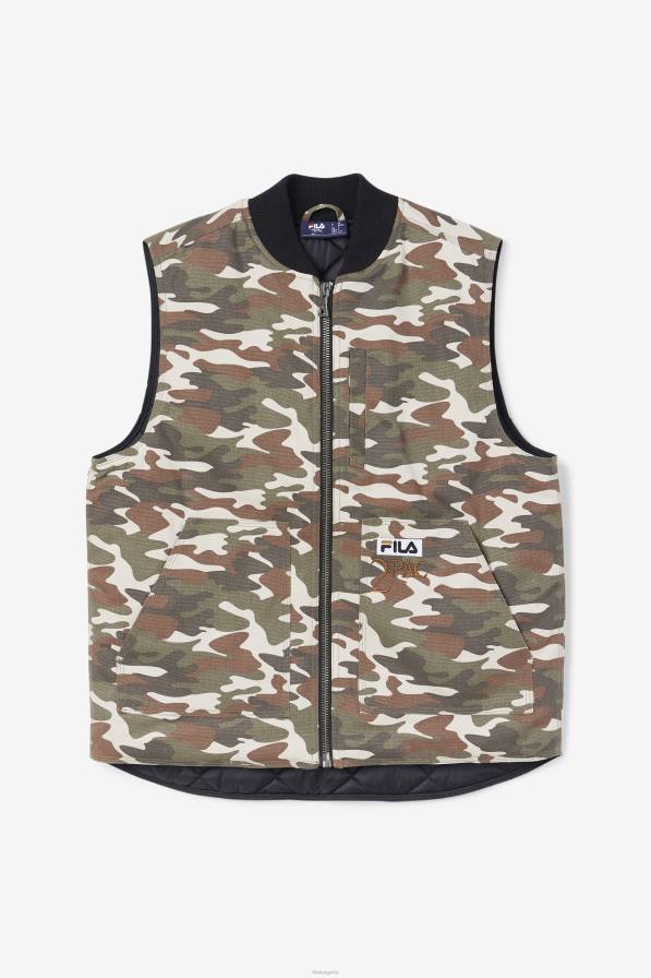 2HNL778 камуфлажен печат/черен FILA fila camo print/черна жилетка 2pac