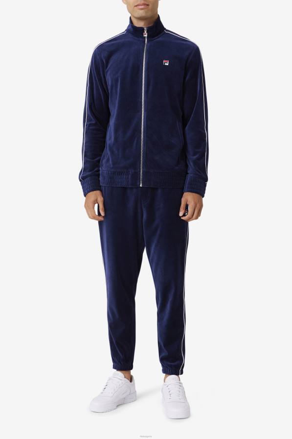 2HNL814 тъмносиньо/бяло/червено FILA велурено яке от тъмносиньо/бяло/червено deverall