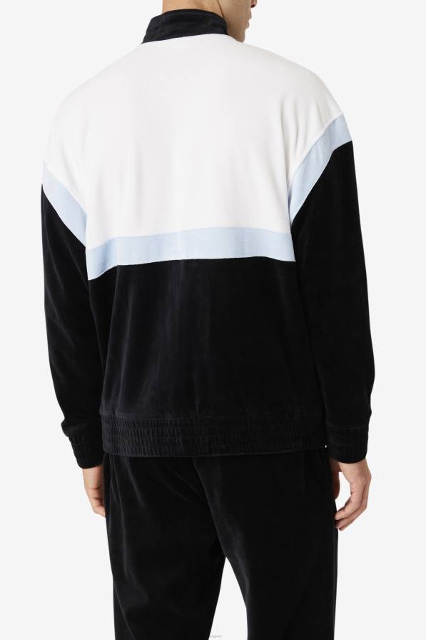 2HNL819 черно/бяло/небесен път FILA велурено яке черно/бяло/skyway fila mansur