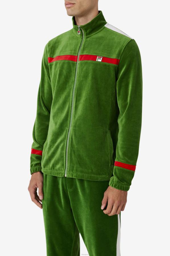 2HNL844 официална градина/бяло/червено FILA официална градина/бяло/червено велурено яке