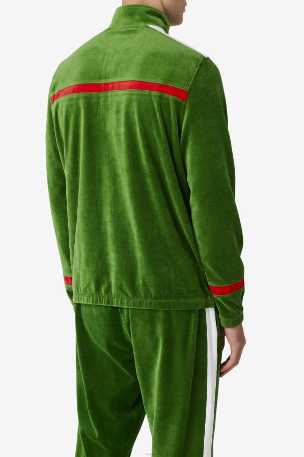 2HNL844 официална градина/бяло/червено FILA официална градина/бяло/червено велурено яке