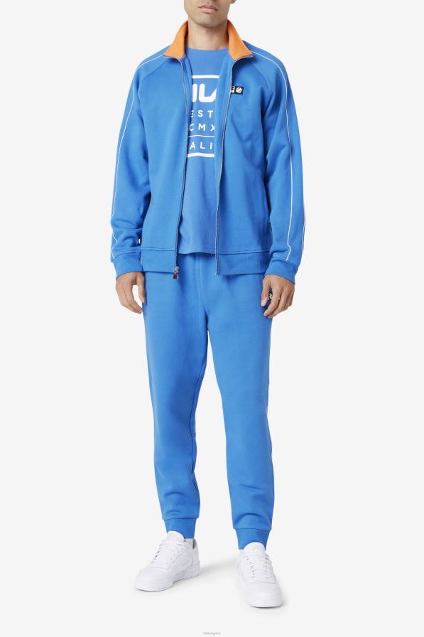 2HNL876 силна синя/бяла/коралова роза FILA силно синьо/бяло/коралово розово сатон яке fila