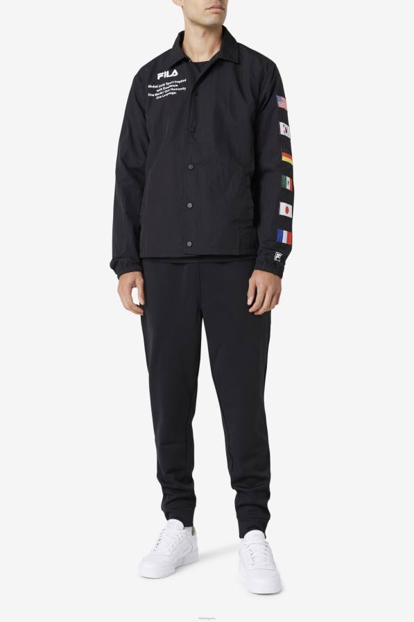 2HNL878 Черно бяла FILA яке caquga fila черно/бяло
