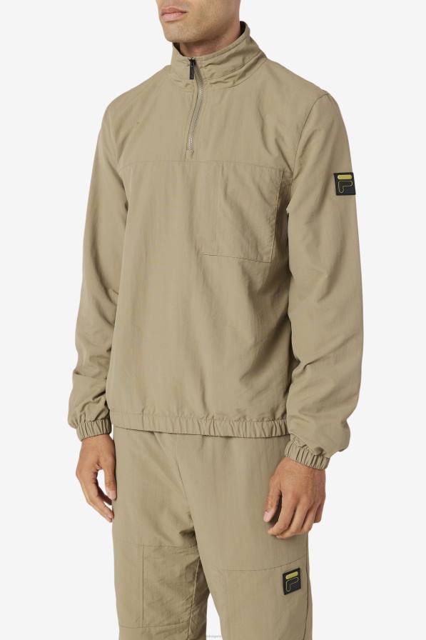 2HNL886 прикрито зелено FILA спортно яке fila covert green magnus 1/4 с цип